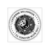 Ronde  mystieke zon Dit boek behoort tot Rubberstempel (Afrduk)