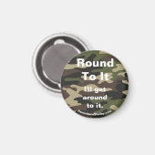 Ronde naar It camo magneet (Voorkant / Achterkant)