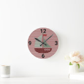 RONDE NAUTICAL NAUTICAL NAVIRE RED STRIPE WALL HORLOGE (Maison)