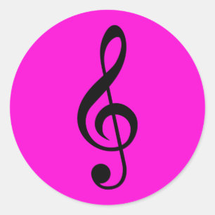 Ronde neonroze Verhandelbare schokjes Sticker