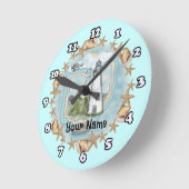 Ronde Ohio Shells Lighthouse horloge (Angle)