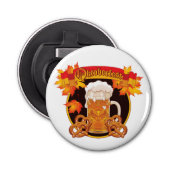 Ronde Oktoberfest Celebration Design Button Flesopener (Voorkant)