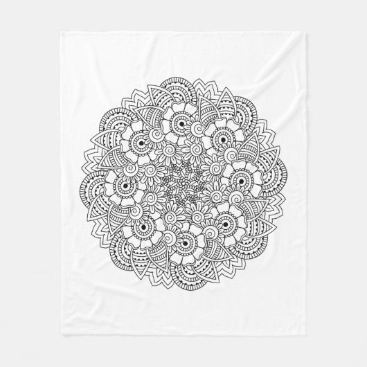 Ronde ontwerpmodule fleece deken (Voorkant)