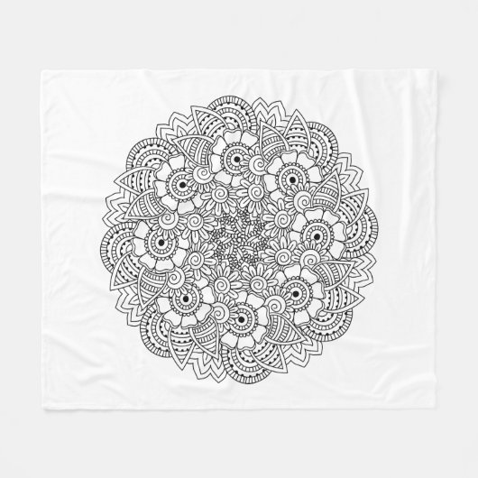 Ronde ontwerpmodule fleece deken (Voorkant (Horizontaal))