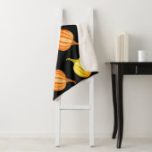 Ronde Oranje en gele pompoen. Naadloze waterstof Sherpa Deken (In situ)