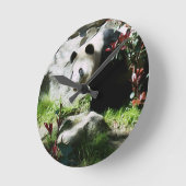 Ronde Panda Smile Wall Horloge (Angle)