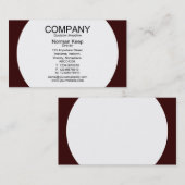 Ronde paneel - Wit met donkerbruin 330000 Visitekaartje (Voorkant / Achterkant)