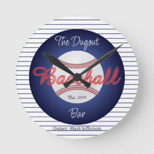 Ronde Panneau de la barre de sport de base-ball Horloge