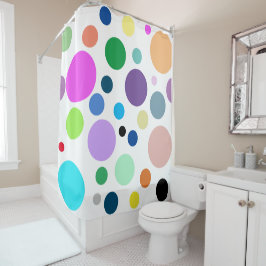 Ronde patronen douchegordijn