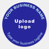 Ronde patroonlijn Teksten over blauwe Sticker (Voorkant)