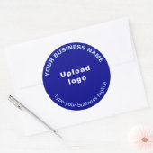 Ronde patroonlijn Teksten over blauwe Sticker (Envelop)