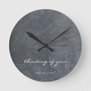 Ronde Pensez À Vous Horloge Mur D'Ardoise