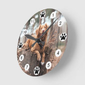 Ronde Pet Photo Wall Horloge (Angle)