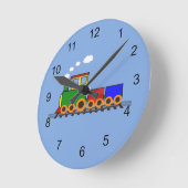 Ronde Petit train design mural horloge (Angle)
