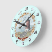 Ronde Phare de Delaware Shells Horloge (Angle)
