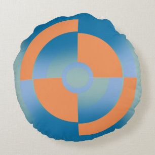 Ronde piloot met Abstract cirkelontwerp Rond Kussen