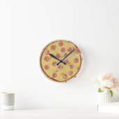 Ronde PIZZA drôle MUR HORLOGE (Maison)