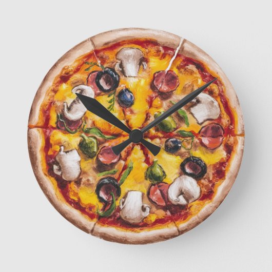 Ronde Pizza Ronde Klok (Voorkant)
