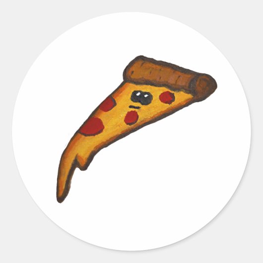 Ronde pizzasticker sticker (Voorkant)