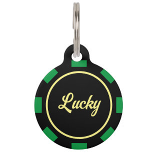 Ronde poker chip marker huisdier ID label voor hon Huisdierpenning