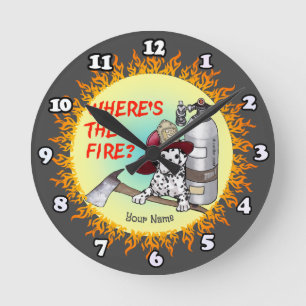 Ronde Pompier Où est l'incendie horloge