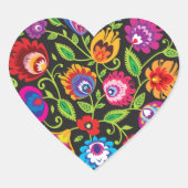 Ronde Poolse folklore compositie Sticker (Voorkant)