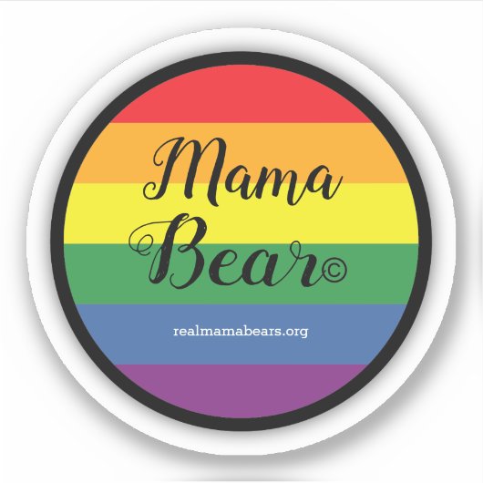 Ronde Pride Flag Vinyl Sticker (Voorkant)