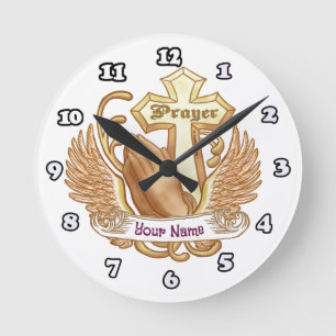 Ronde Prier toujours Croix horloge