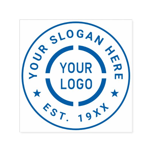 Ronde promotie van het merk logo zelfinktende stempel (Design)