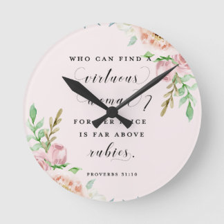 Ronde Proverbes 31 Verbes Femme Vertueuse Horloge