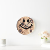 Ronde Puce de chocolat Cookie Horloge faciale (Maison)