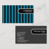 Ronde rand Label - Aztec Pattern - Sky Blue (Voorkant / Achterkant)