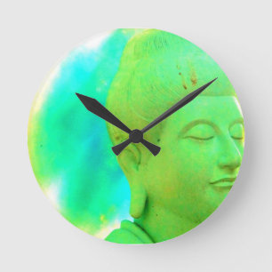 Ronde RÉTRO horloge de BOUDDHA