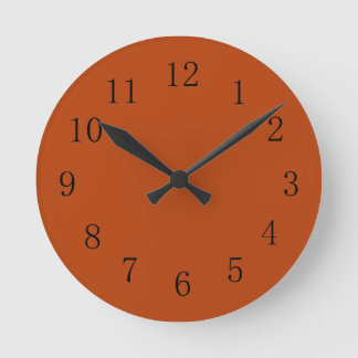 Ronde Rouille Rouge Terre Tone Cuisine Mur Horloge