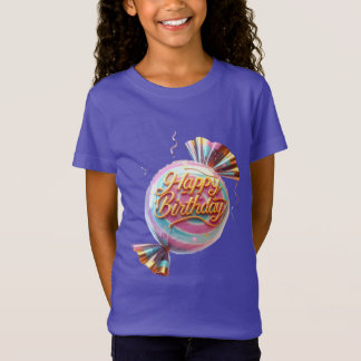 Ronde roze Snoep T-shirt
