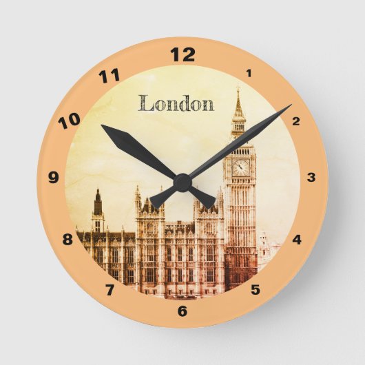 Ronde Rustic Big Ben Horloge & Londres - Westminster (Recto)