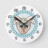 Ronde Saint-Esprit Mains Horloge chrétienne (Recto)