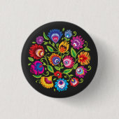 Ronde samenstelling Poolse folklore Button 3,2 Cm (Voorkant)