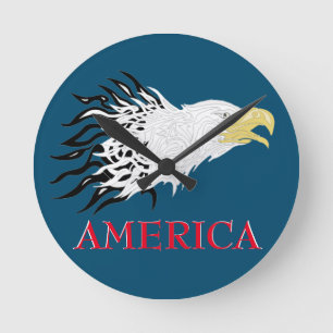 Ronde Screaming Eagle America - Horloge Rond