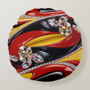 Ronde Sierkussen met Belgische kleuren Rond Kussen