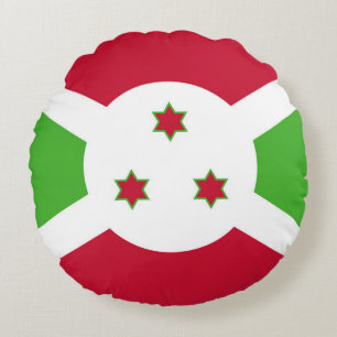 Ronde Sierkussen met Burundese vlag Rond Kussen