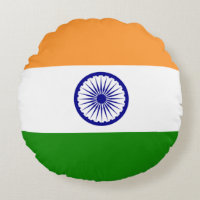 Ronde Sierkussen met Indische vlag