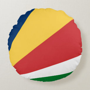 Ronde Sierkussen met Seychellen kleuren Rond Kussen