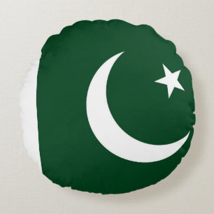 Ronde Sierkussen met vlag van Pakistan Rond Kussen