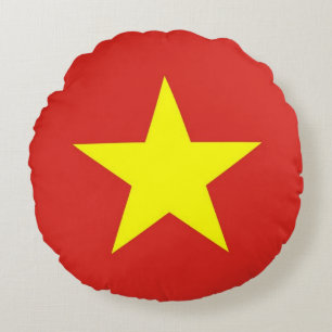 Ronde Sierkussen met vlag van Vietnam Rond Kussen