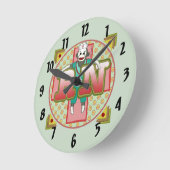 Ronde Sock Monkey RN Infirmière horloge (Angle)