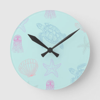 Ronde Sous la mer - Tortue - Jellyfish - Horloge des coq