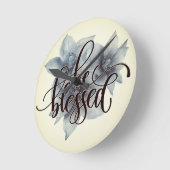 Ronde Soyez Béni Horloge Décorative (Angle)