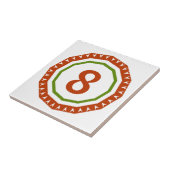 Ronde Spaanse letter huisnummer Tegels Tegeltje (Zijkant)