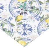 Ronde, , Spaanse tegel, middellandse zee, citroen, Tafelkleed (Gekanteld)